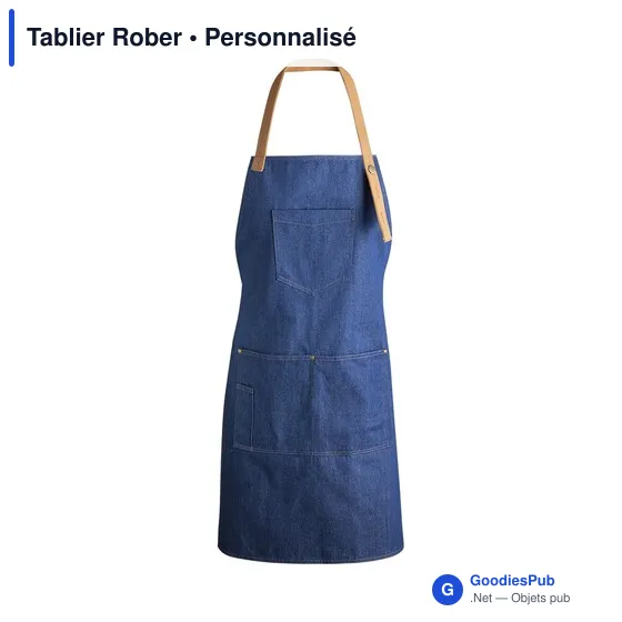 Tablier de travail personnalisable Rober avec logo - Image 2