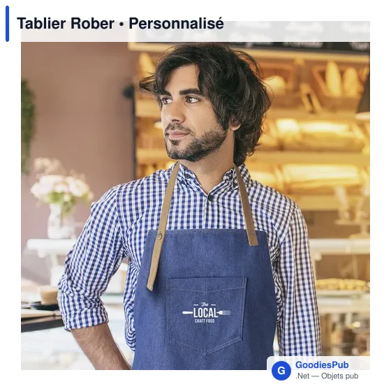 Tablier de travail personnalisable Rober avec logo - Image 3