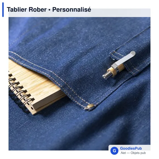 Tablier de travail personnalisable Rober avec logo - Image 4