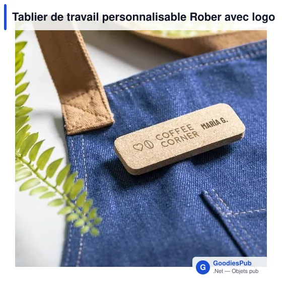 Tablier de travail personnalisable Rober avec logo - Image 6
