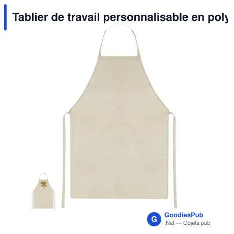 Tablier de travail personnalisable en polyester avec logo - Zyriel