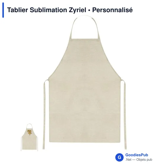 Tablier de travail personnalisable en polyester avec logo - Zyriel - Image 1