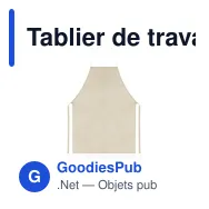 Tablier de travail personnalisable en polyester avec logo - Zyriel - Miniature 2