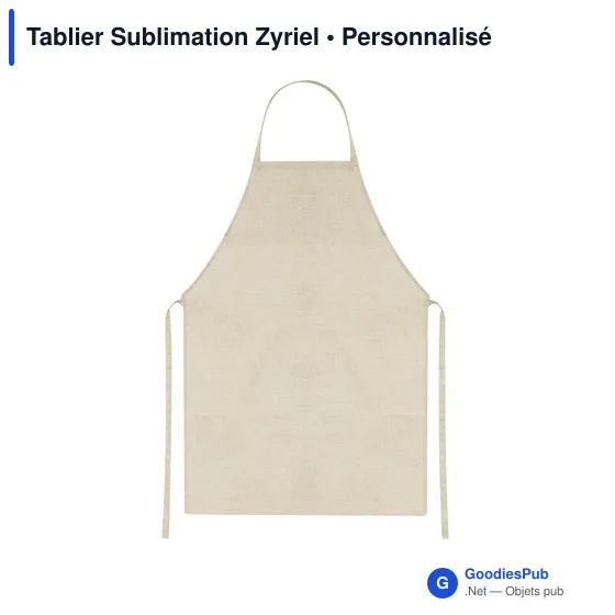 Tablier de travail personnalisable en polyester avec logo - Zyriel - Image 2