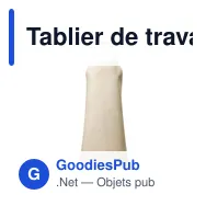Tablier de travail personnalisable en polyester avec logo - Zyriel - Miniature 3