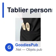 Tablier personnalisable Vance avec logo - Rouge - Miniature 3