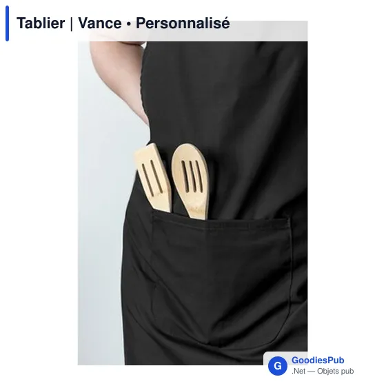 Tablier personnalisable Vance avec logo - Rouge - Image 3