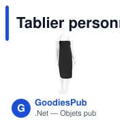 Tablier personnalisable Vance avec logo - Rouge - Miniature 5
