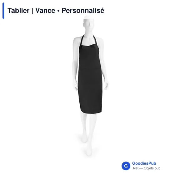 Tablier personnalisable Vance avec logo - Rouge - Image 5