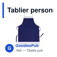 Tablier personnalisable Vance avec logo - Rouge - Miniature 6