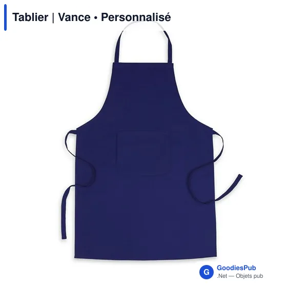 Tablier personnalisable Vance avec logo - Rouge - Image 6