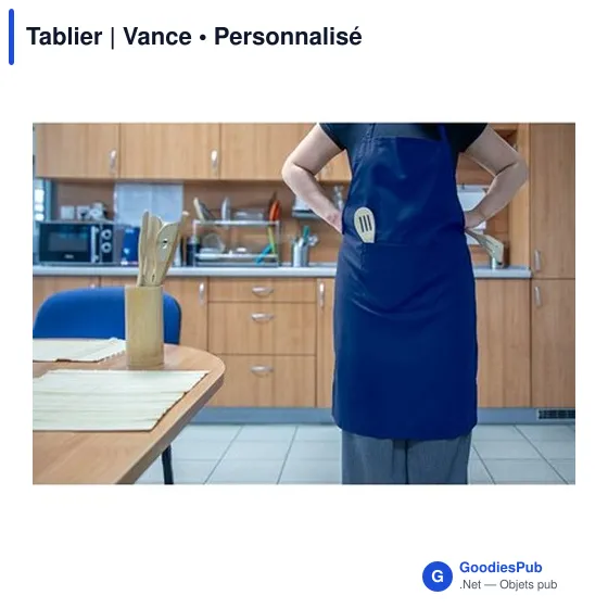 Tablier personnalisable Vance avec logo - Rouge - Image 7