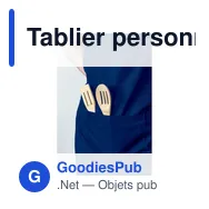 Tablier personnalisable Vance avec logo - Rouge - Miniature 8