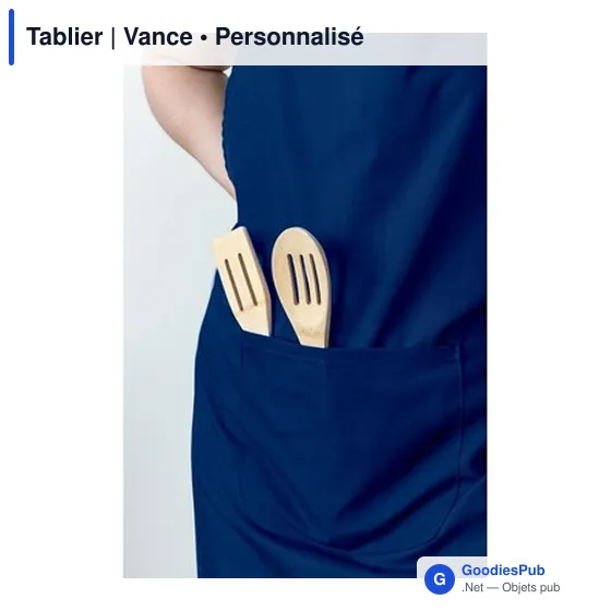 Tablier personnalisable Vance avec logo - Rouge - Image 8