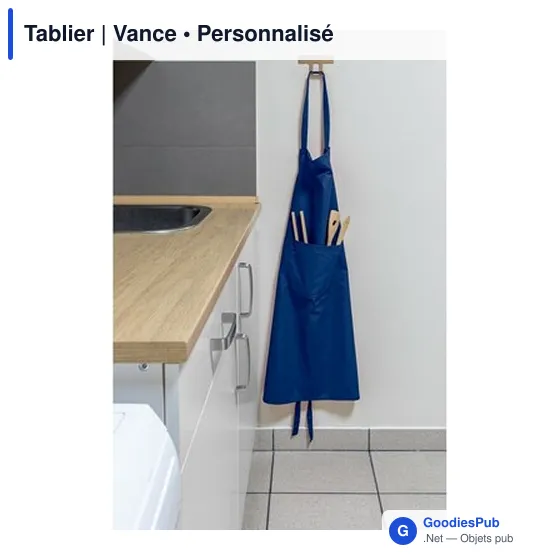 Tablier personnalisable Vance avec logo - Rouge - Image 9