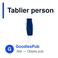 Tablier personnalisable Vance avec logo - Rouge - Miniature 10