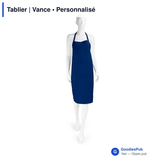 Tablier personnalisable Vance avec logo - Rouge - Image 10