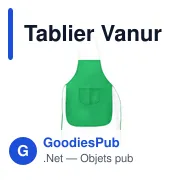 Tablier de travail personnalisable Vanur avec logo - Miniature 1