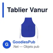 Tablier de travail personnalisable Vanur avec logo - Miniature 4