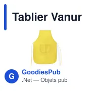 Tablier de travail personnalisable Vanur avec logo - Miniature 7