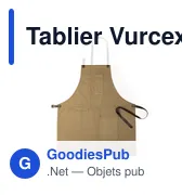 Tablier de travail personnalisable Vurcex avec logo - Miniature 1