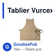 Tablier de travail personnalisable Vurcex avec logo - Miniature 8