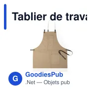 Tablier de travail personnalisable Vurcex avec logo - Miniature 10