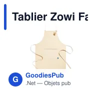 Tablier Zowi Fairtrade - Miniature 1