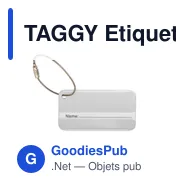 TAGGY Etiquette à bagages. - Miniature 1