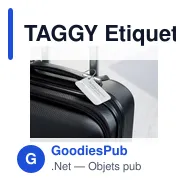 TAGGY Etiquette à bagages. - Miniature 3