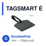 Étiquette de bagage personnalisable avec logo - TAGSMART - Miniature 1