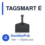 Étiquette de bagage personnalisable avec logo - TAGSMART - Miniature 2