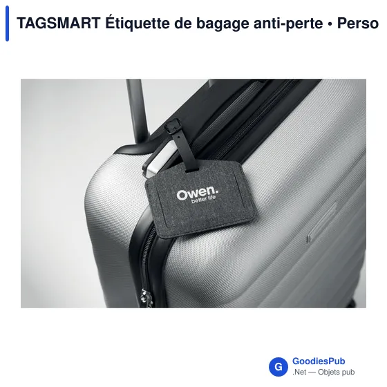 Étiquette de bagage personnalisable avec logo - TAGSMART - Image 4