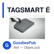 Étiquette de bagage personnalisable avec logo - TAGSMART - Miniature 6
