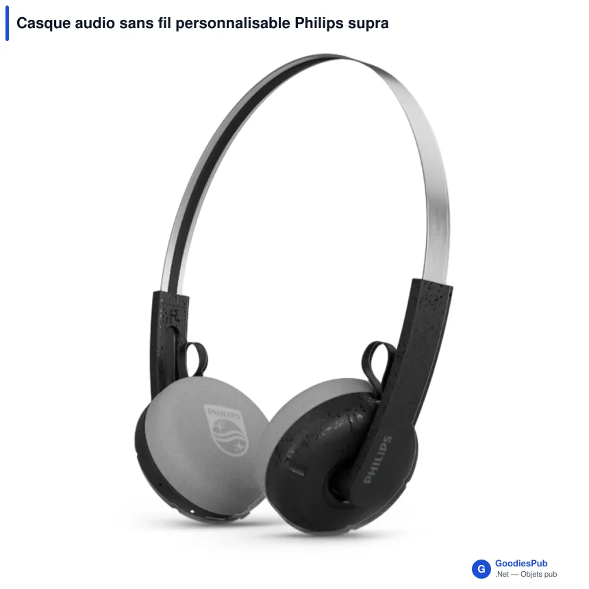 Casque audio sans fil personnalisable Philips supra-auriculaire avec logo - TAH2000 - Image 2