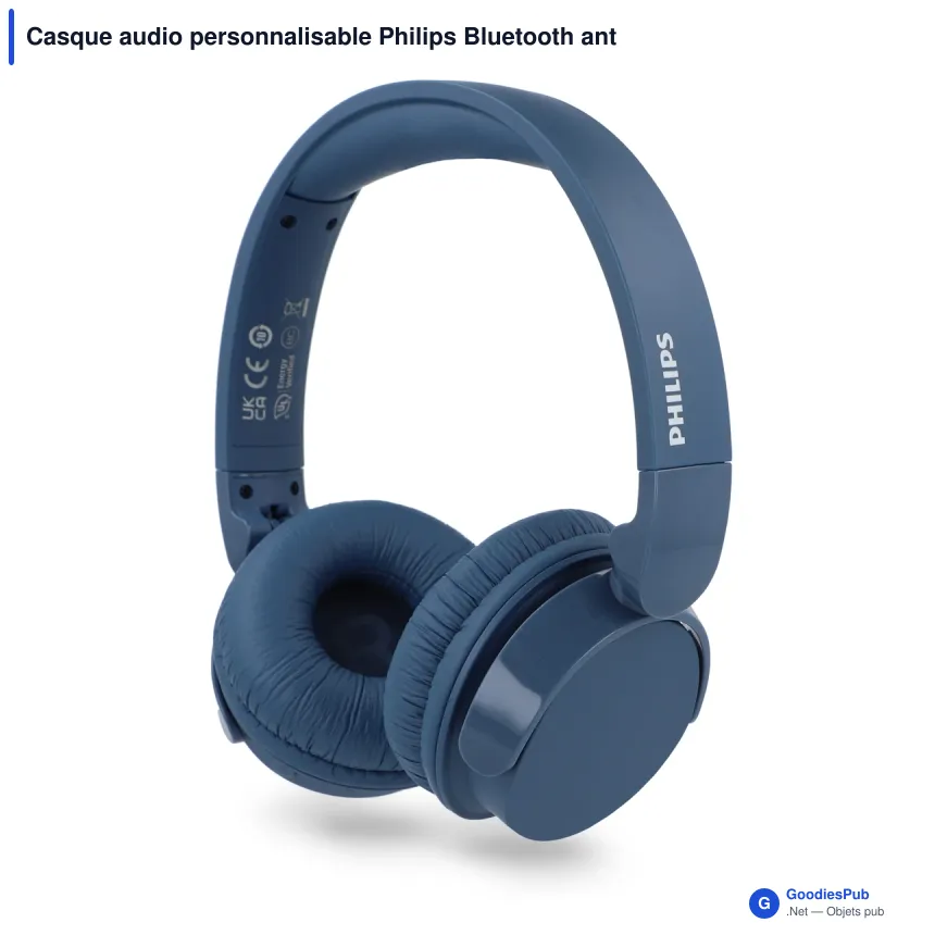 Casque audio personnalisable Philips Bluetooth antibruit 55 h avec logo - TAH4209 - Image 2