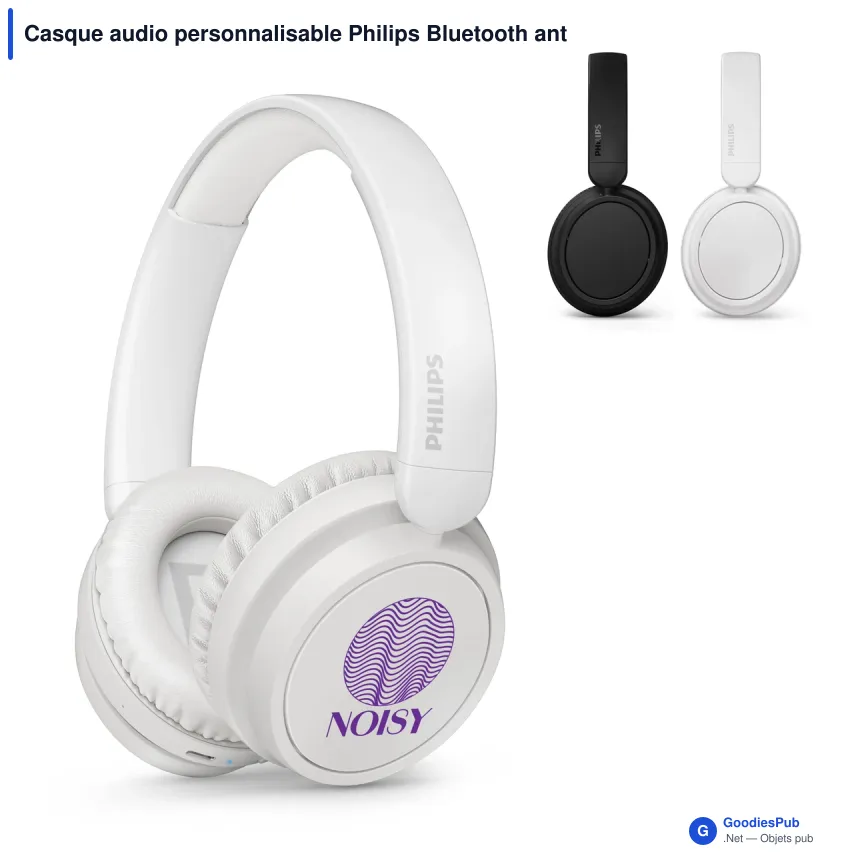 Casque audio personnalisable Philips Bluetooth antibruit 65 h avec logo - TAH5209 - Image 1
