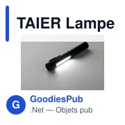 Lampe torche personnalisable TAIER avec logo et base magnétique - Miniature 3