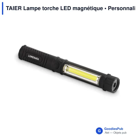 Lampe torche personnalisable TAIER avec logo et base magnétique - Image 4