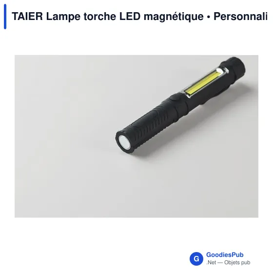Lampe torche personnalisable TAIER avec logo et base magnétique - Image 5