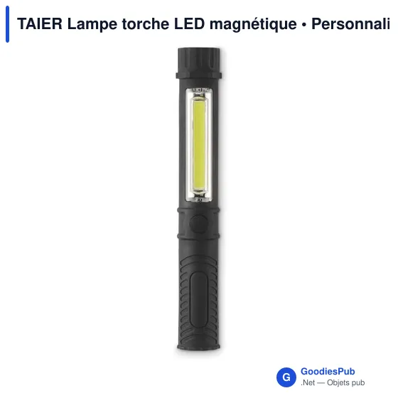 Lampe torche personnalisable TAIER avec logo et base magnétique - Image 6