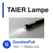 Lampe torche personnalisable TAIER avec logo et base magnétique - Miniature 8