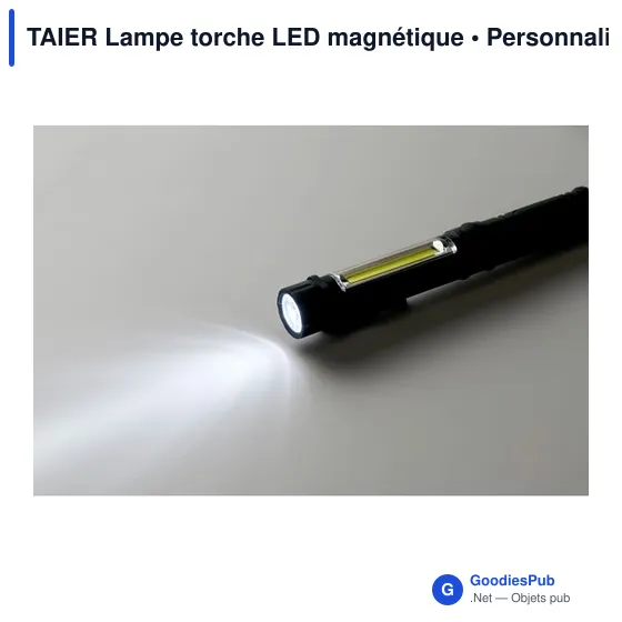 Lampe torche personnalisable TAIER avec logo et base magnétique - Image 8