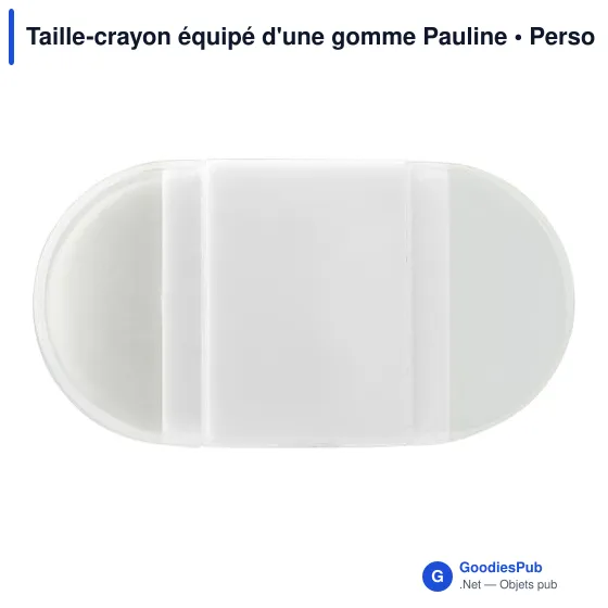 Taille-crayon personnalisable avec gomme - Paulineavec logo - Image 5