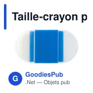 Taille-crayon personnalisable avec gomme - Paulineavec logo - Miniature 9