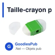 Taille-crayon personnalisable avec gomme - Paulineavec logo - Miniature 10