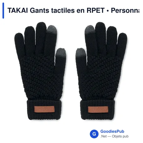 TAKAI Gants tactiles en RPET