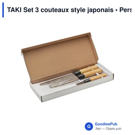 TAKI Set 3 couteaux style japonais