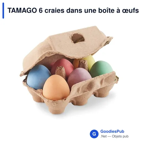 TAMAGO 6 craies dans une boîte à œufs