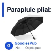 Parapluie pliable personnalisable 21 pouces ouverture et fermeture auto avec logo - Taman - Miniature 3